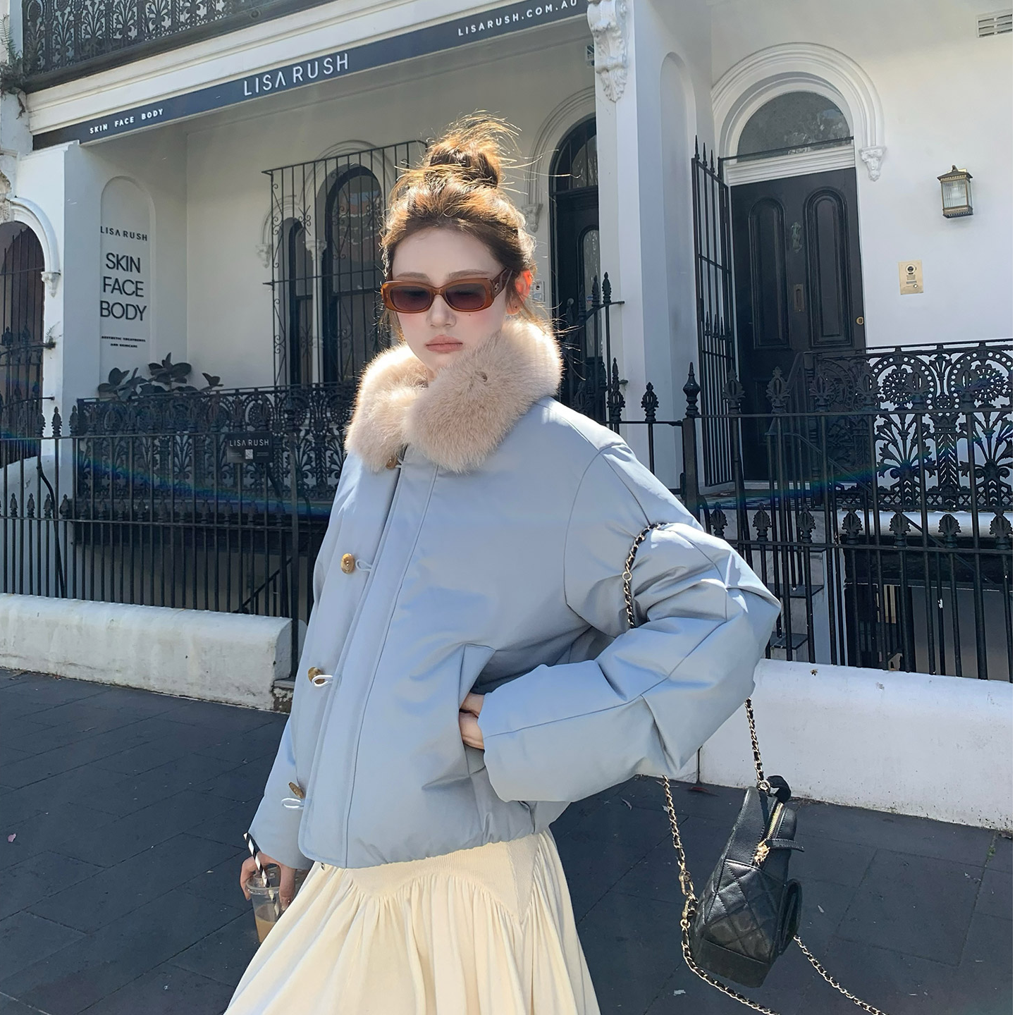 超好看的2025年新款大毛领棉服通勤显瘦韩系短款小个子外套秋冬