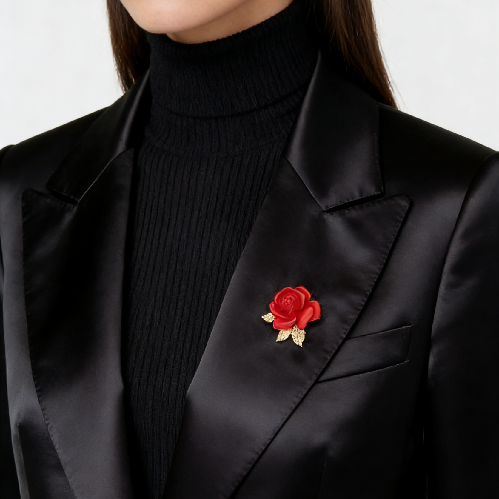 法式浪漫轻奢高档玫瑰胸针精致百搭防走光高级感胸花