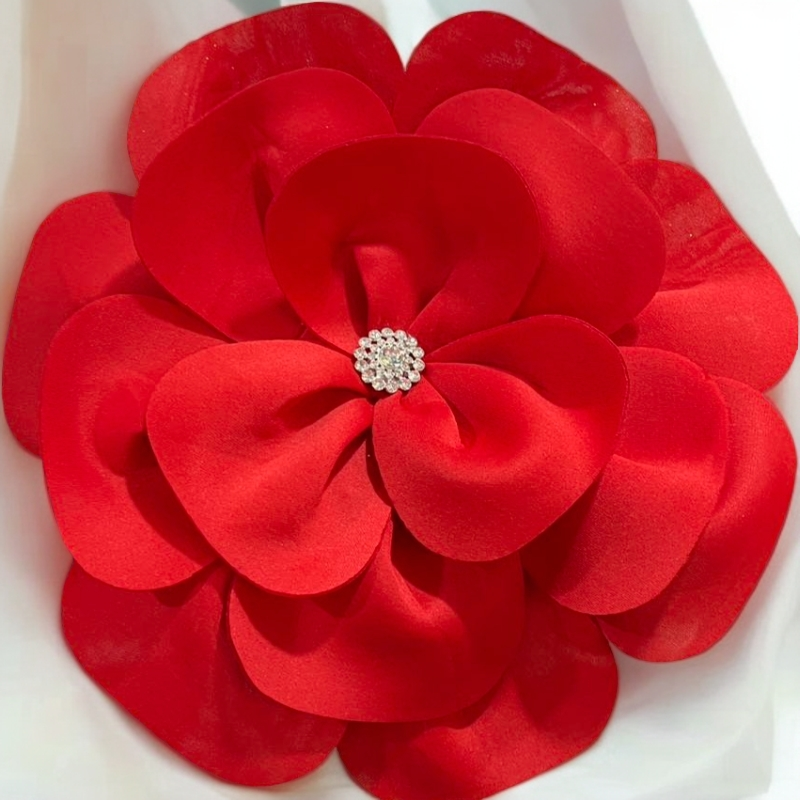 合金布艺胸针 欧美立体大花手工胸花小香风配饰舞台服装饰品轻奢