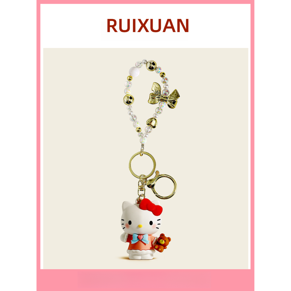 正版hellokitty玩偶三丽鸥sanrio包包挂件精致公仔钥匙扣书包挂饰