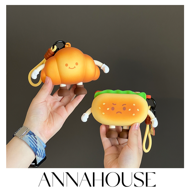 ANNAHOUSE饼干汉堡下午茶系列潮玩饼干热狗零钱包收纳包包包zw