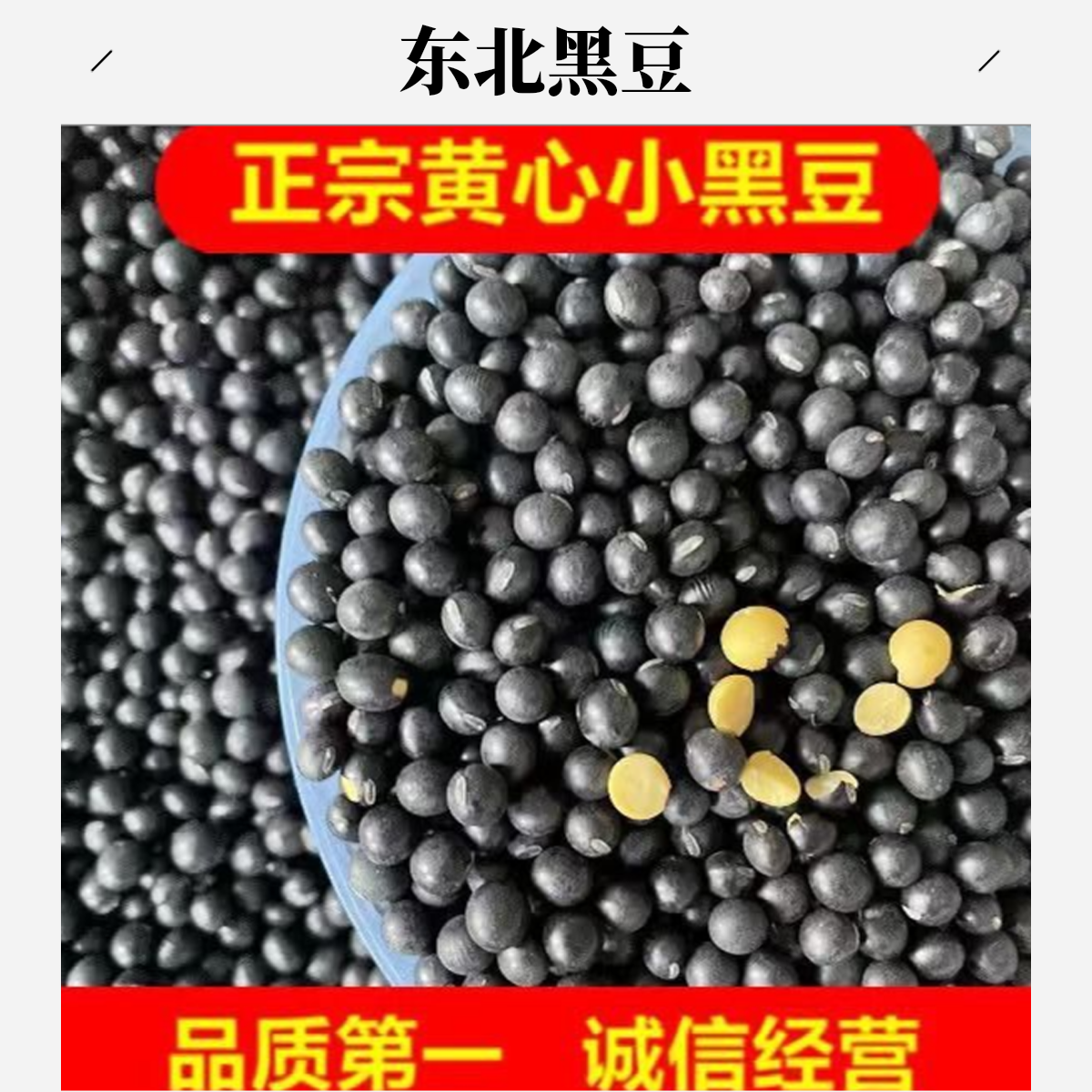 农家自种黄心小黑豆非转基因五谷杂粮煮粥打豆浆发豆芽专用豆