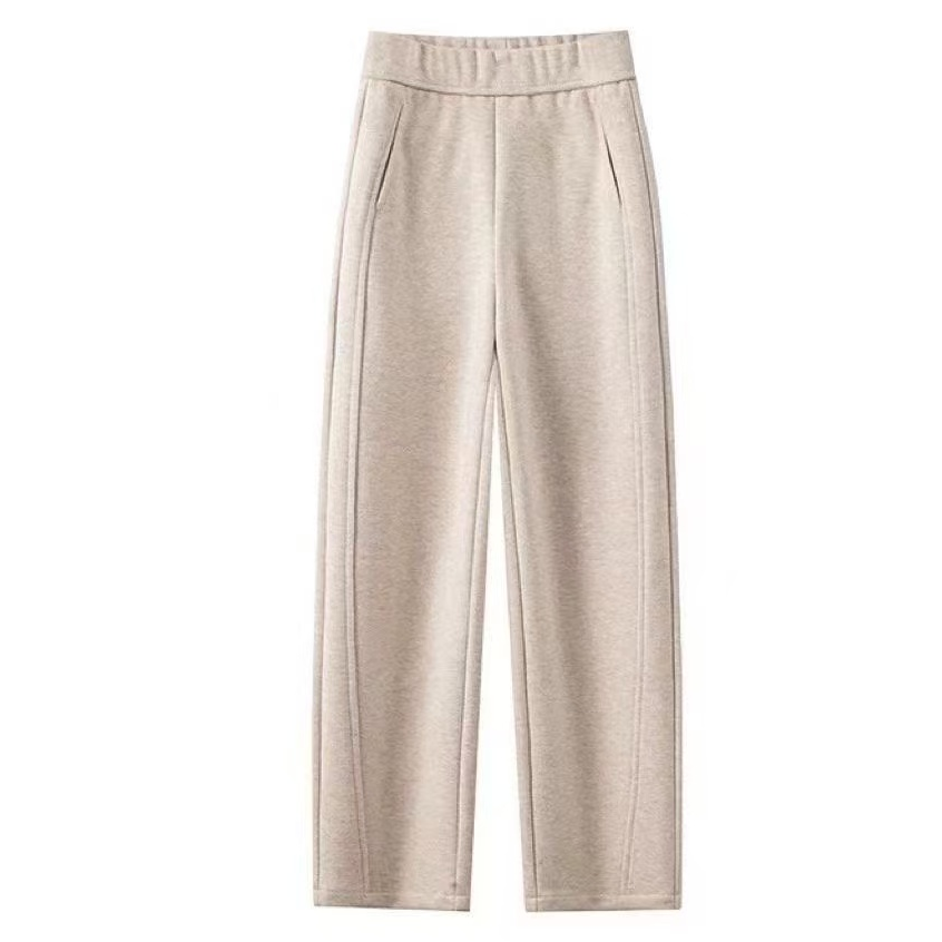 【现货+羊毛蚕丝加绒】顶!绵羊毛桑蚕丝/垂坠抗皱防勾丝秋冬休闲裤