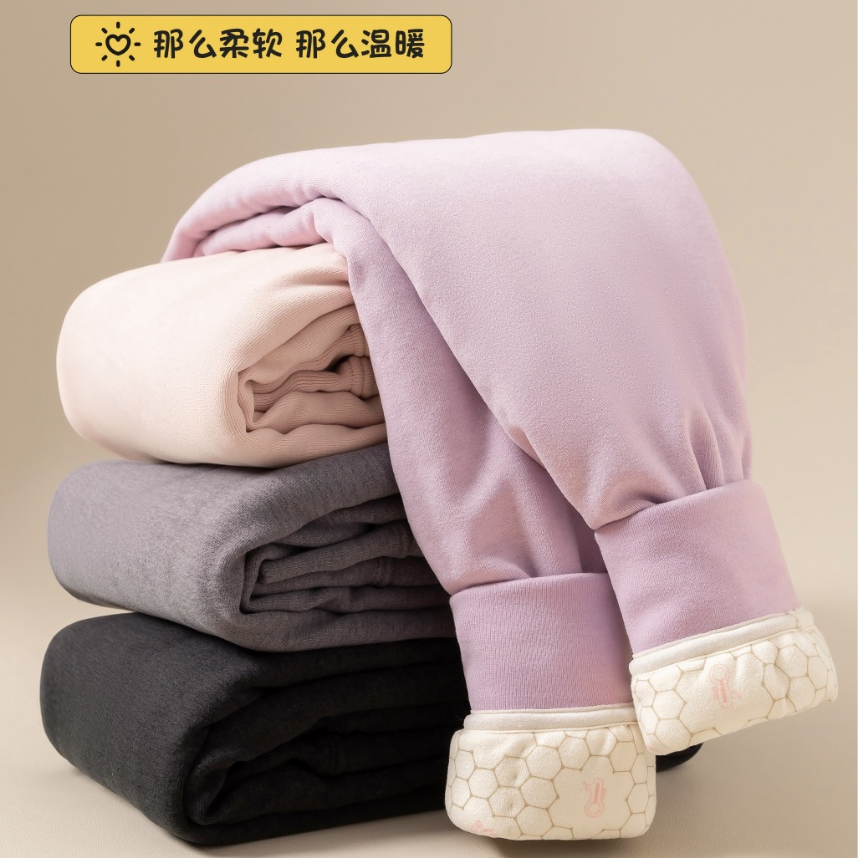 【冬季必备】2025新款升级男女童10A抗菌羊毛蚕丝校服保暖裤