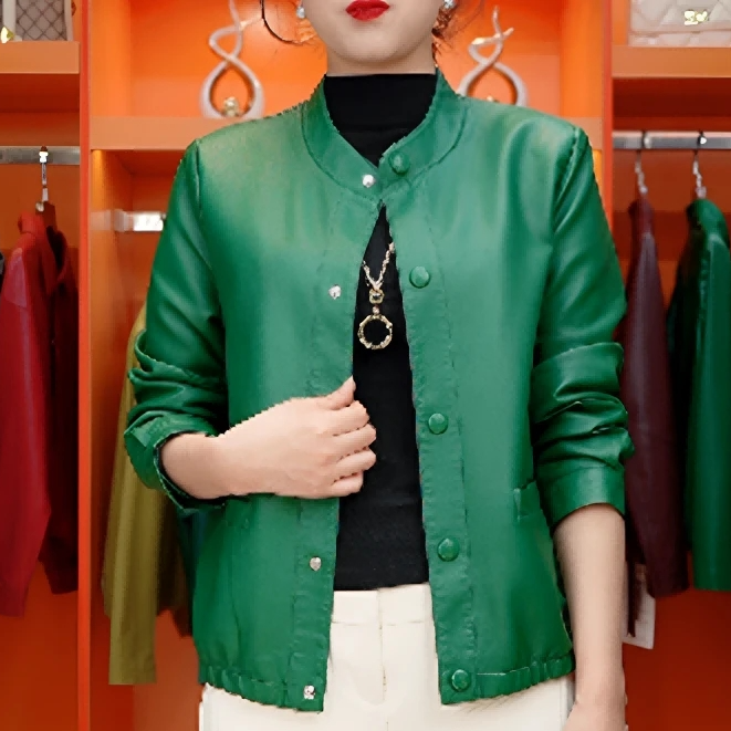 时尚2025皮衣外套新款宽松皮夹克显瘦休闲百搭皮衣女韩版短款