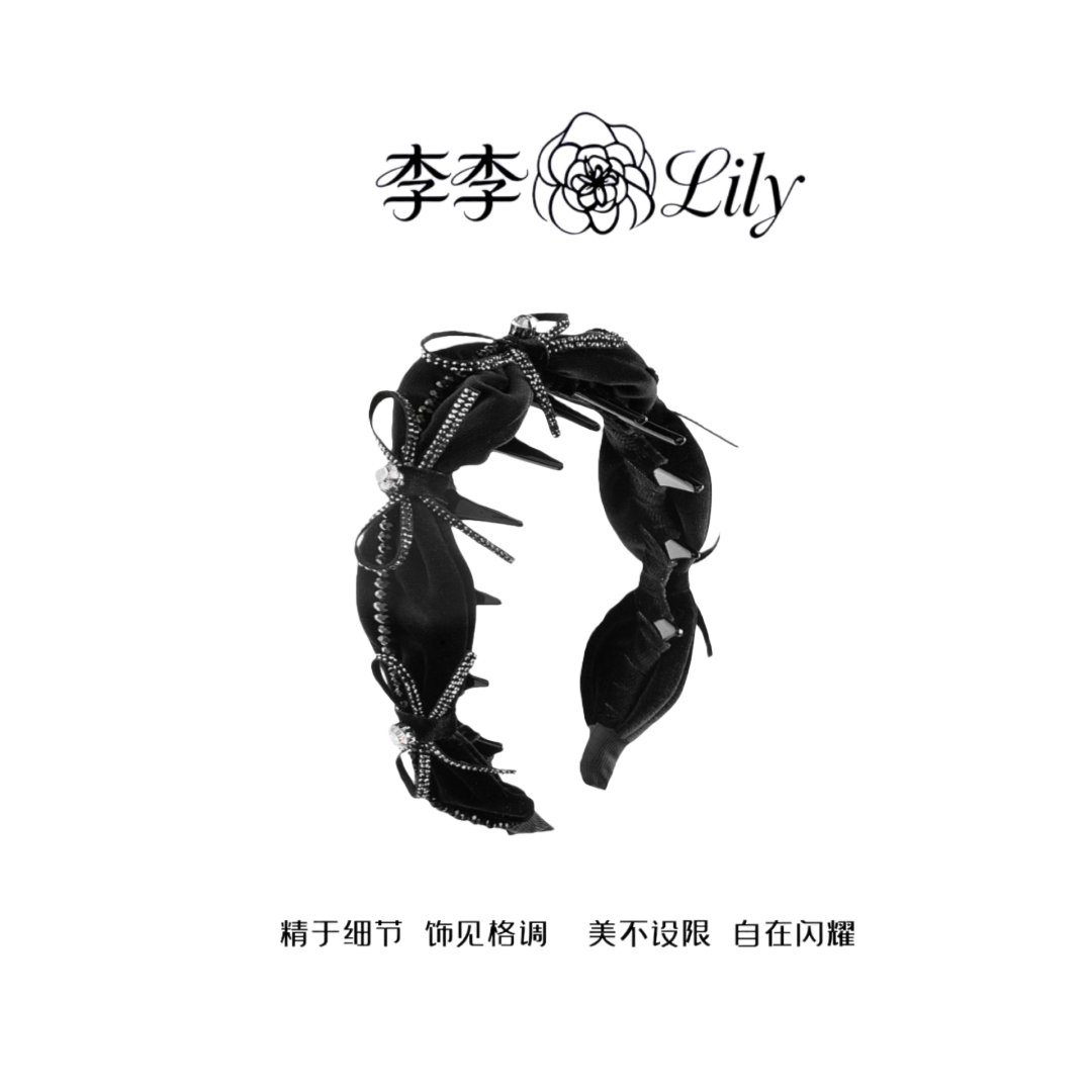 【浩瀚星辰】原创设计日韩风女休闲风日韩发箍百搭丝绒法式黑色