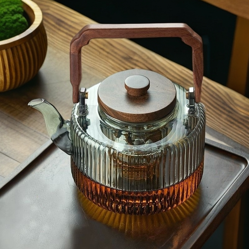 家用蒸煮一体提梁玻璃茶壶耐高温适用于电陶炉的泡茶壶