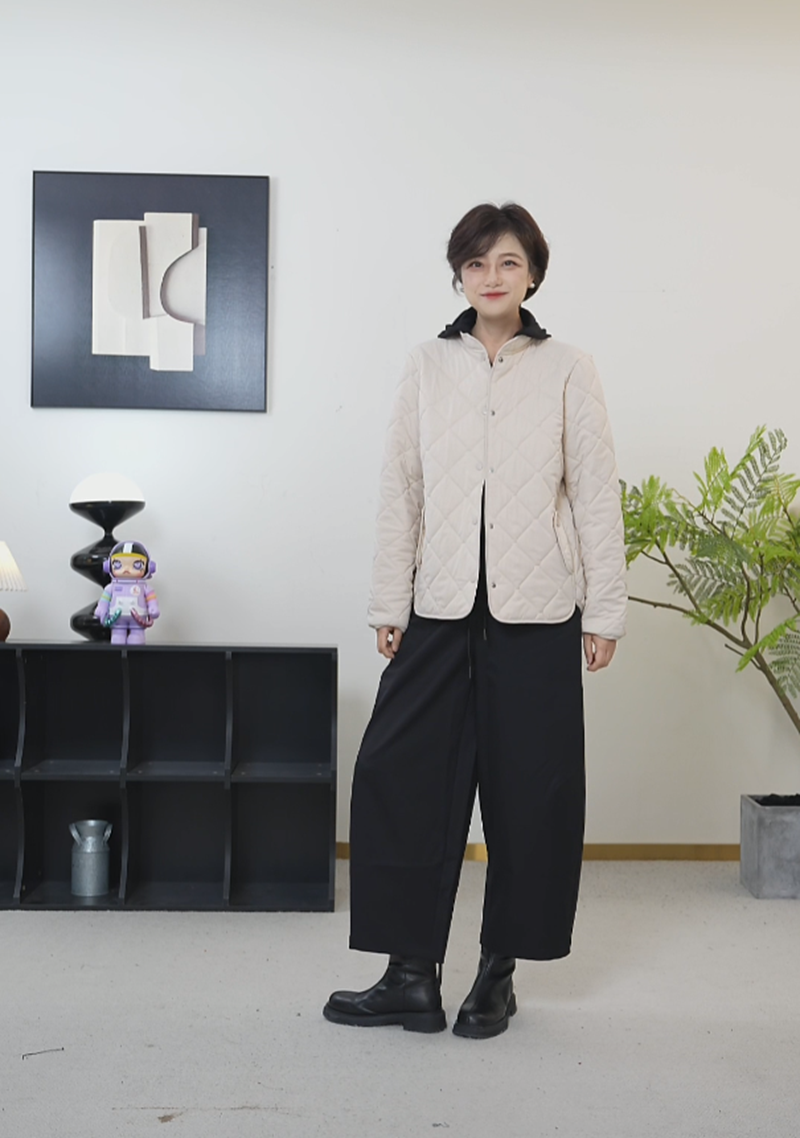 【U.M】唐顿庄园连帽可拆卸羊毛棉服保暖显瘦