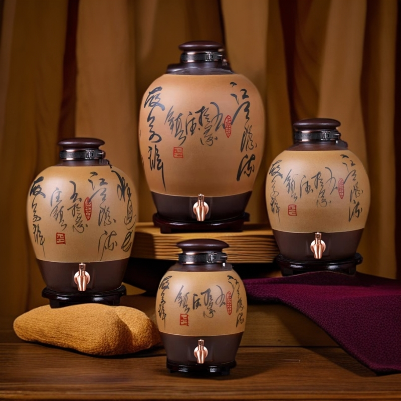 景德镇陶瓷酒瓶10斤20斤30斤50斤密封泡酒坛泡酒缸黄鹤楼密封酒罐