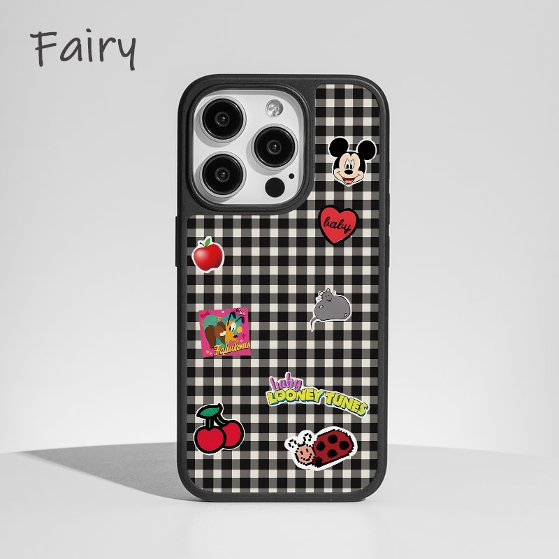 贴纸米奇适用苹果16promax手机壳iphone15新款14全包13防摔12磁吸