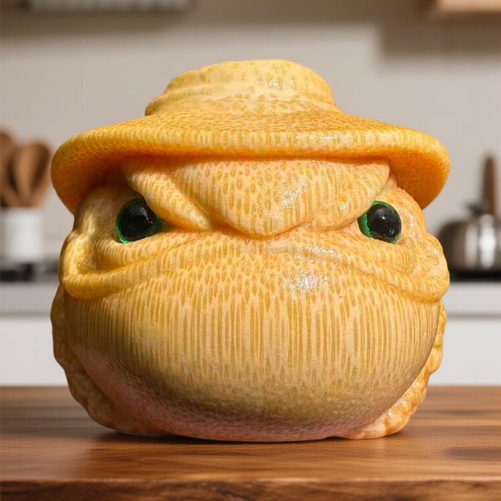 《恶霸蟾老大》龙血金丝竹实心竹雕刻恶霸金蟾文玩手把件解压手把件