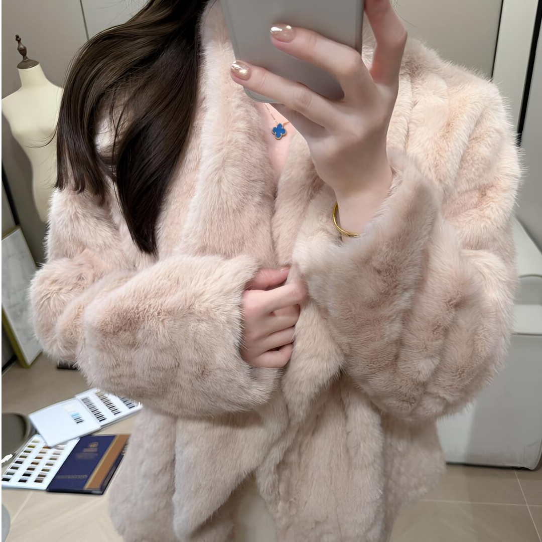 人造皮草 【顶流千金】慵懒风2025冬季新款宽松时尚环保毛毛外套女
