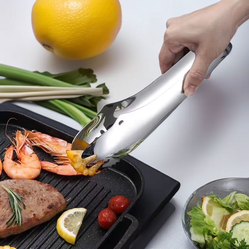 【多米家】23.5CM 304不锈钢可拆卸牛排夹 沙拉面包夹 厨房神器