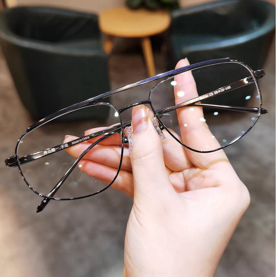 简丹时尚复古双梁手造眼镜架男女潮超轻素颜气质钛架金丝边配近视