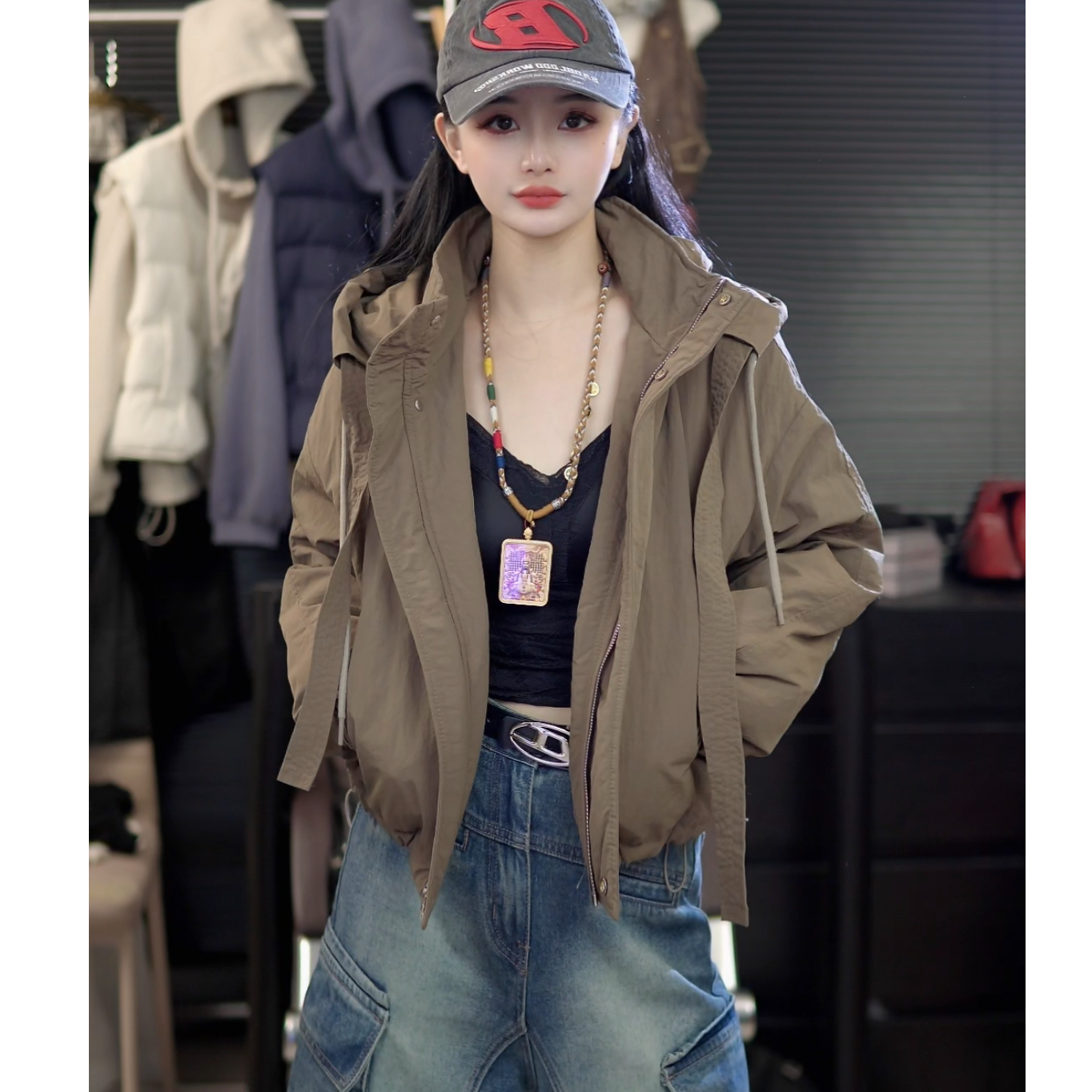 新款羽绒外套·上衣鸭绒冲锋衣加厚夹克短款