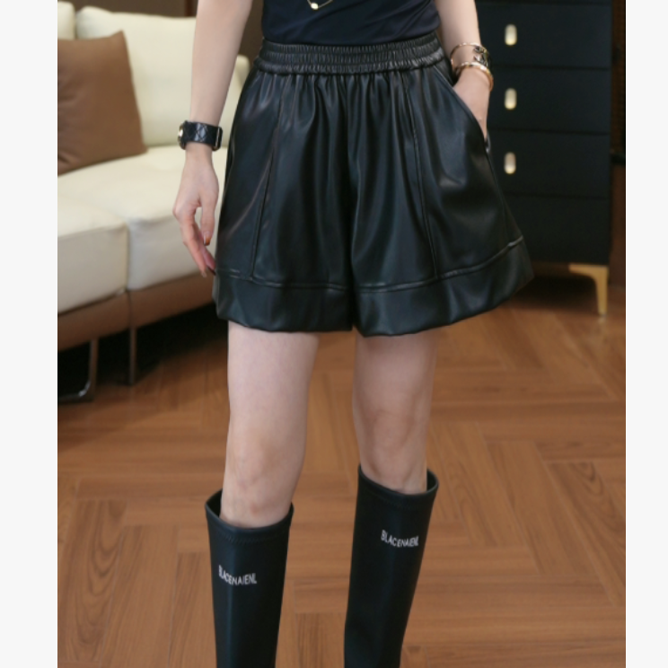 【鑫蕾】早秋新款宽松中腰气质时尚百搭常规短裤53758