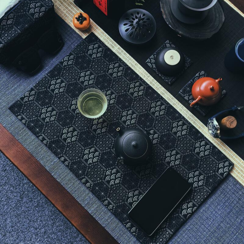 引之禅意茶席茶布茶桌垫干泡一人布艺茶垫复古民族风日式古典香席
