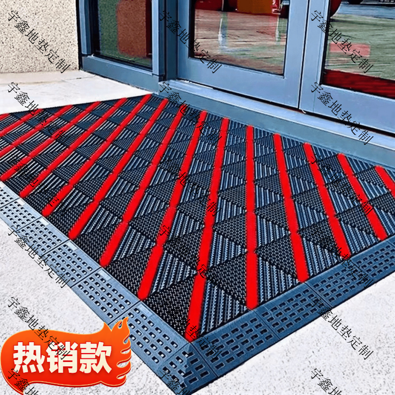 室外防滑耐磨地垫蹭土入户门厅酒店门口脚垫三合一防水商用刮泥