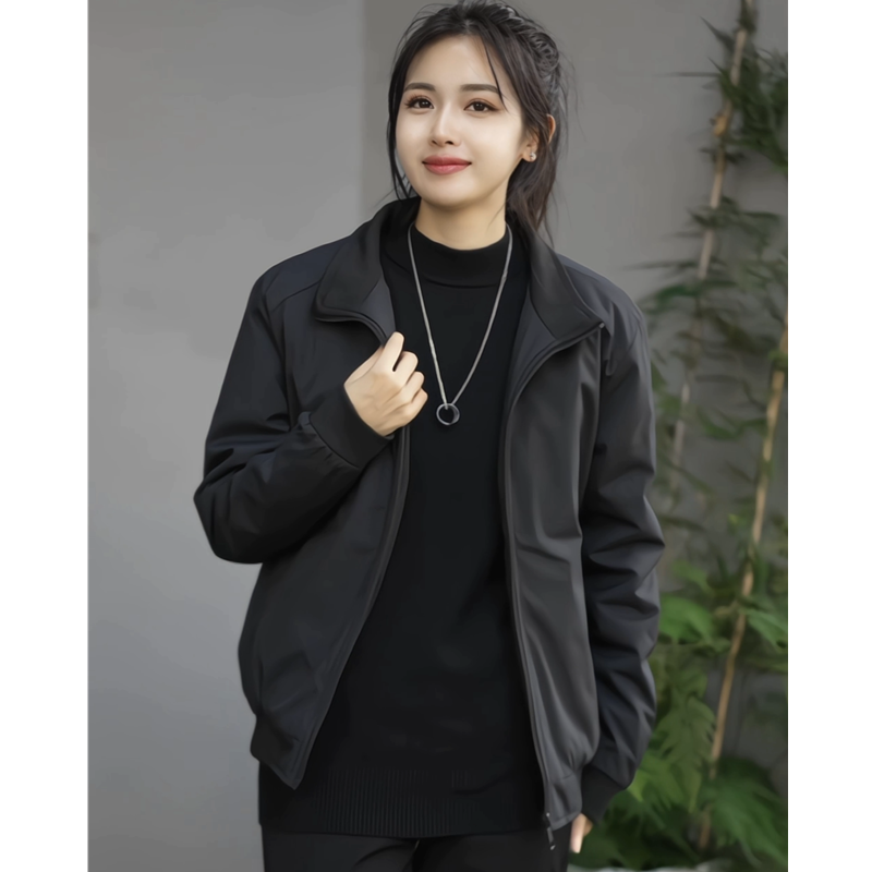 2025秋冬季新款男士加厚夹克户外运动宽松韩版休闲加棉夹克外套男