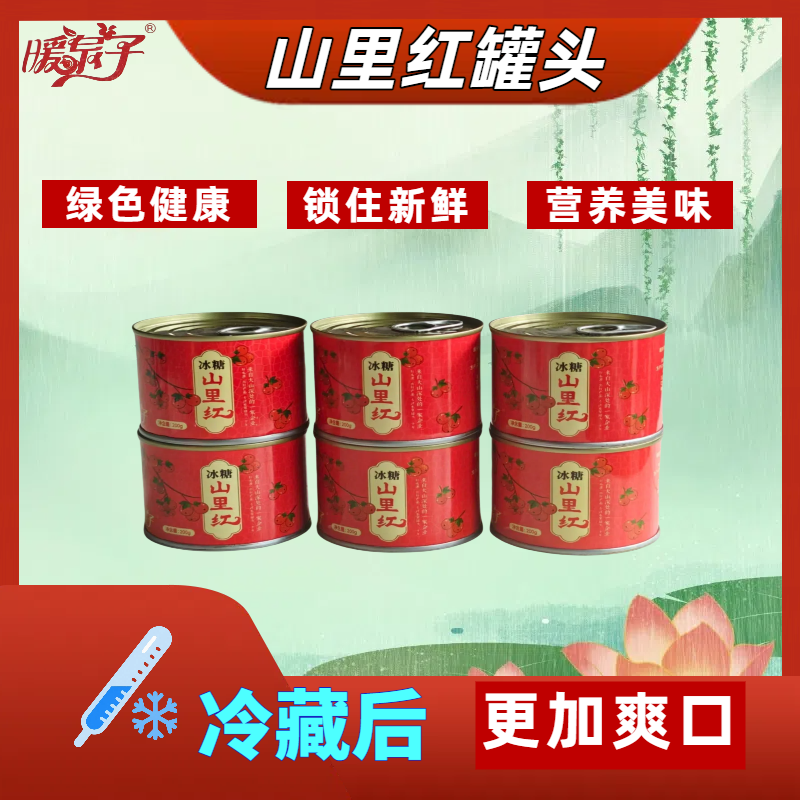 暖泉子冰糖山里红罐头优质营养200克/瓶（铁罐）水果罐头开盖即食