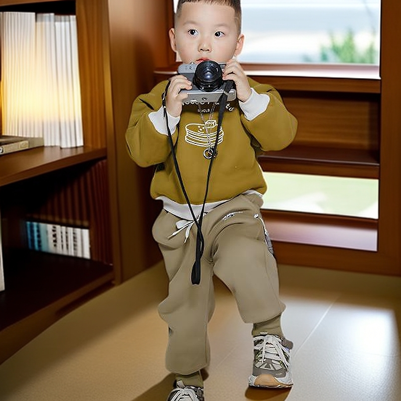 小童男童春秋款裤子2025新款女童春季运动卫裤小童春装痞帅长裤潮