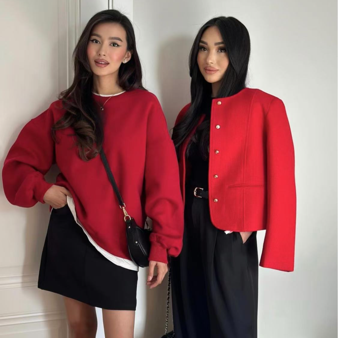 假两件套头卫衣女ins长袖宽松圆领时尚百搭