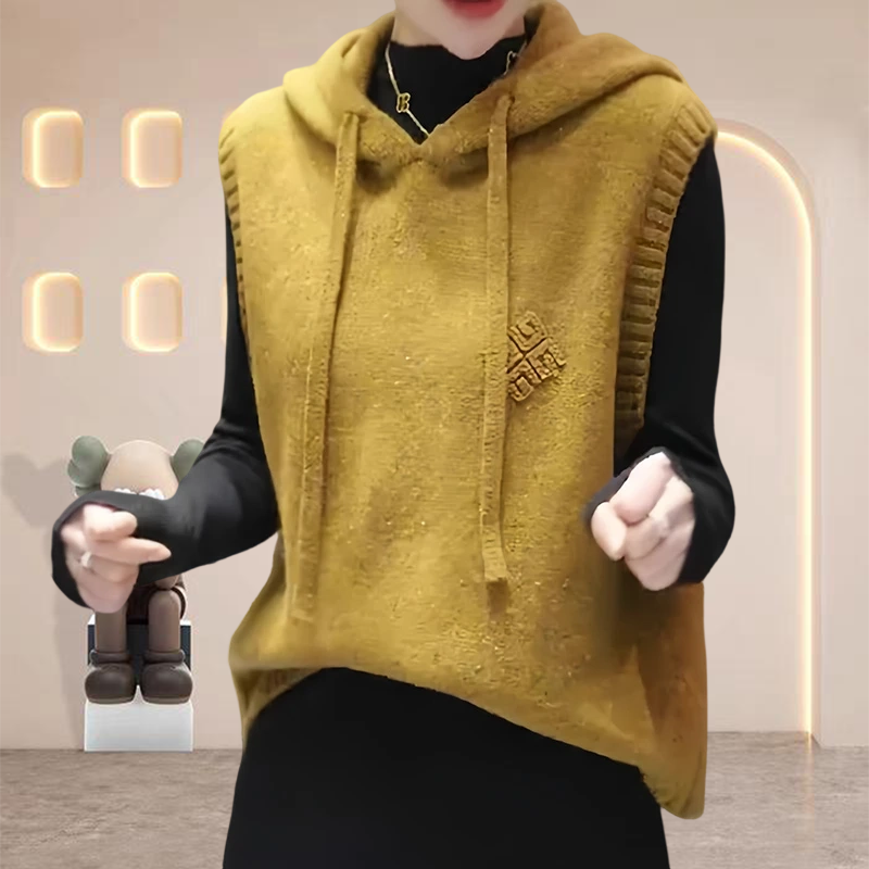 秋冬小众炸街高级感女装针织马甲上衣宽松显瘦修身百搭打底衫毛衣