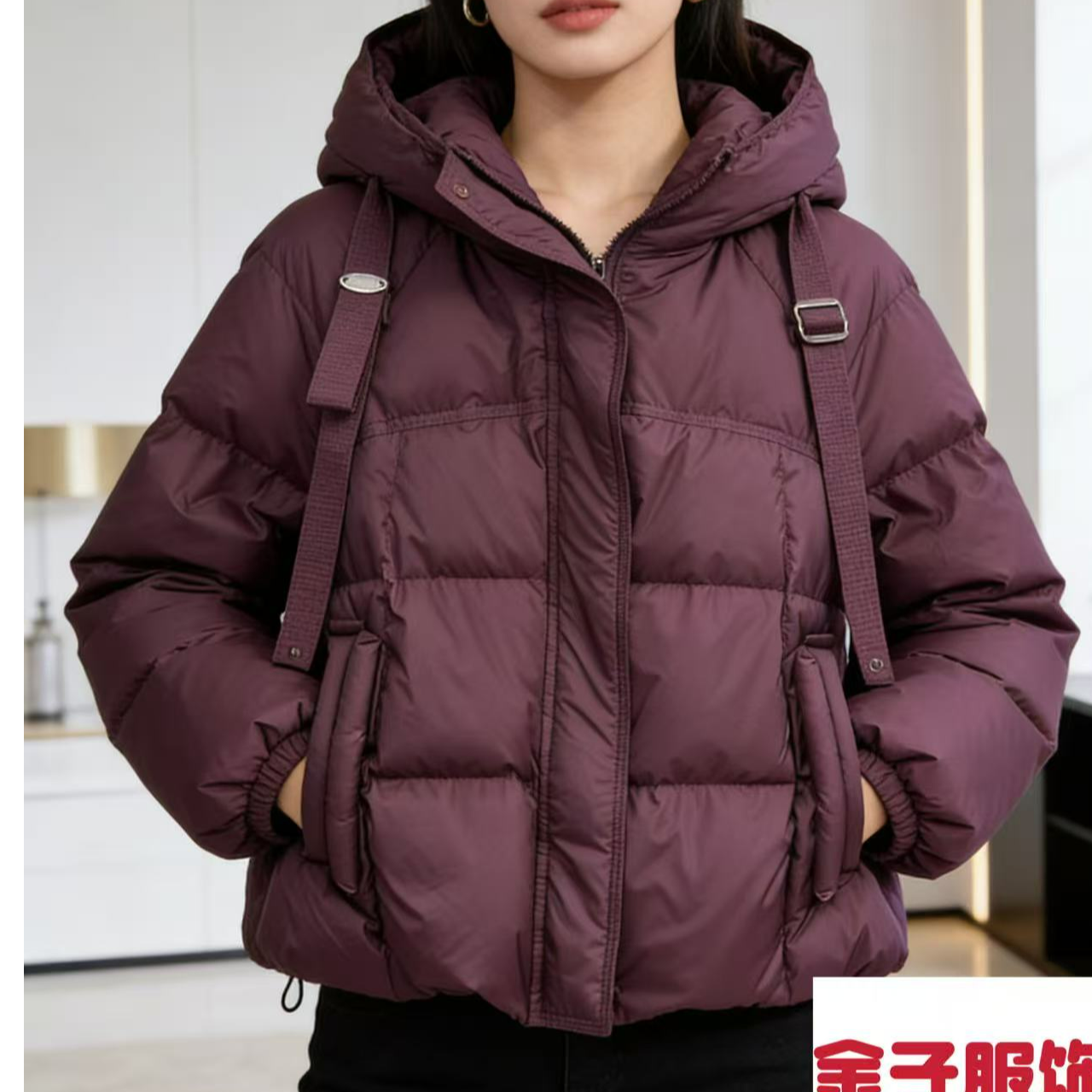 25女中长款连帽轻薄短款女士户外外套