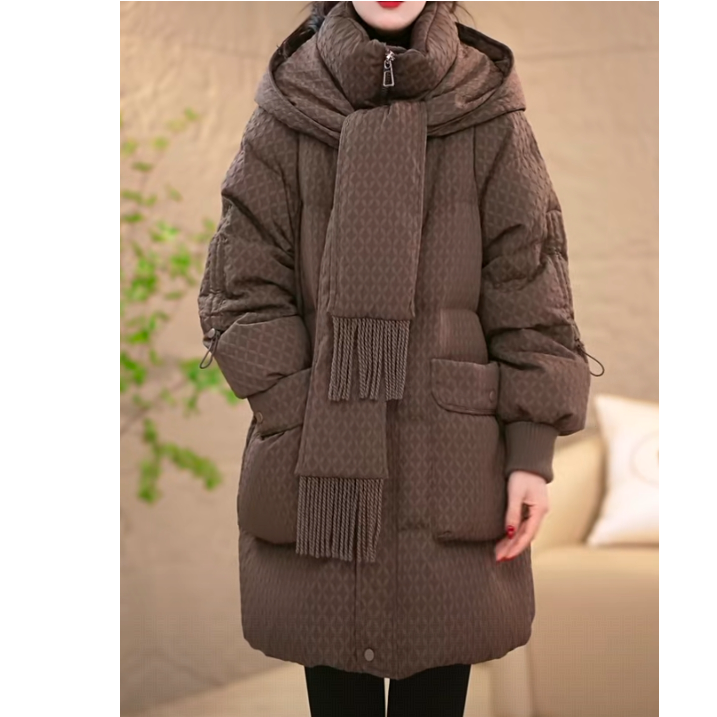 冬季2025新款优雅百搭显瘦气质保暖加厚羽绒服外套M-XL