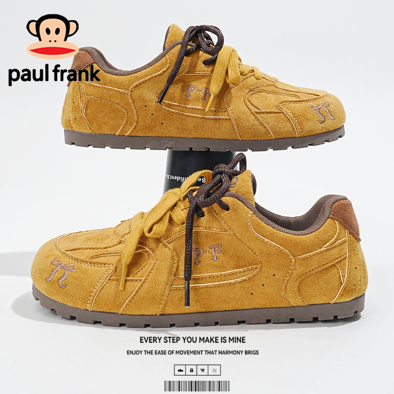 大嘴猴时尚德训鞋女2025秋季新款女鞋防水透气平底低帮休闲运动鞋