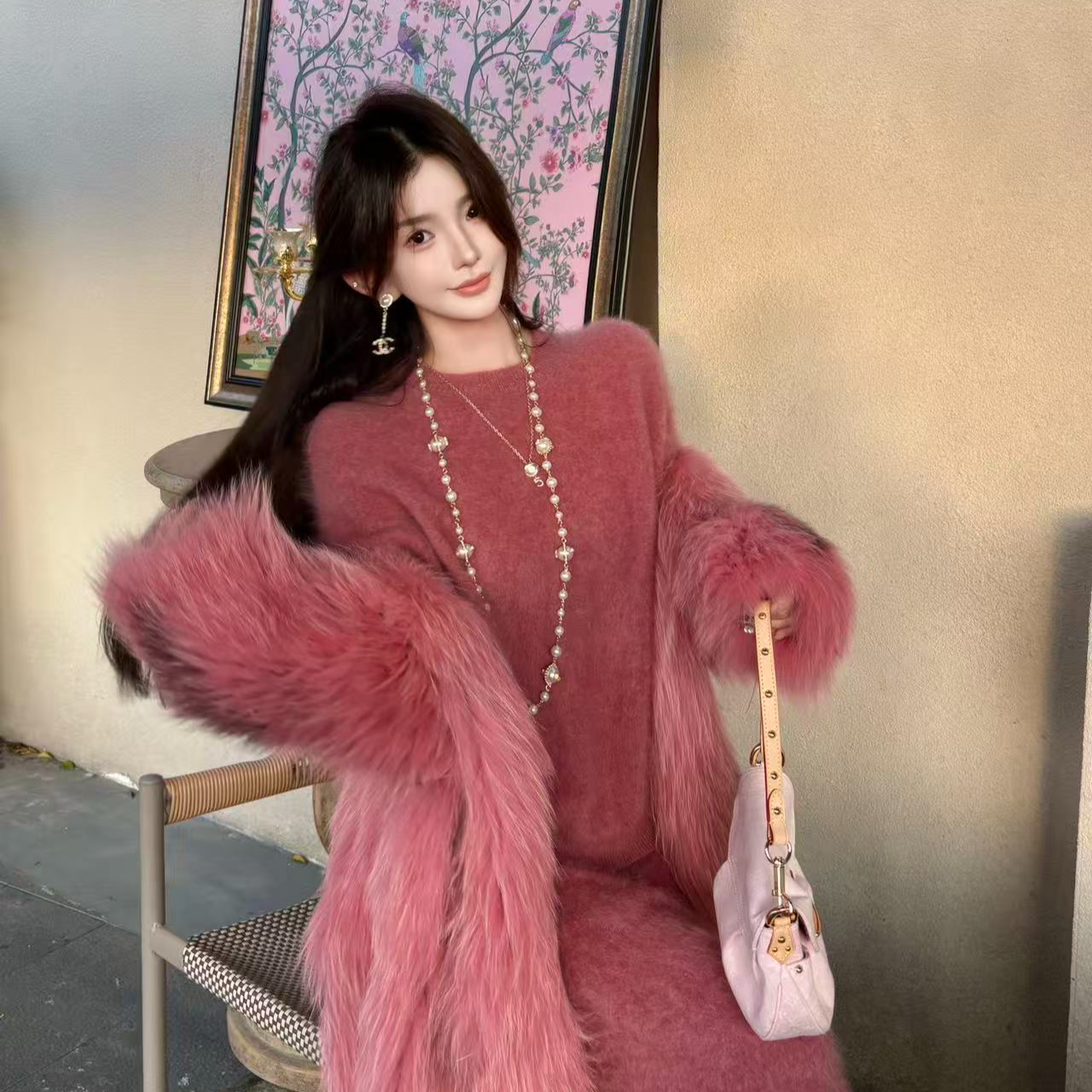 GUIDI GUDI【浆果馥郁】时尚慵懒风两件套套装/黄加蓝