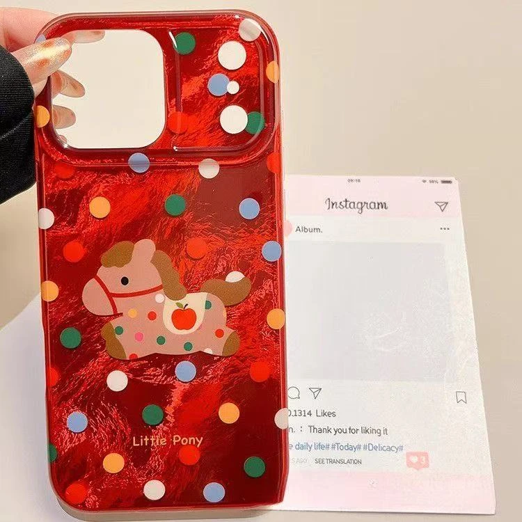 向日壳小马适用苹果小米oppovivo华为iPhone13/14/15/16手机壳