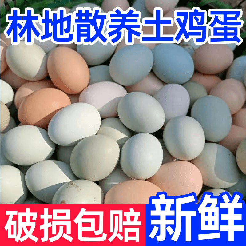 【京东包邮】混装绿壳粉壳江汉农家散养新鲜土鸡蛋山林虫草蛋
