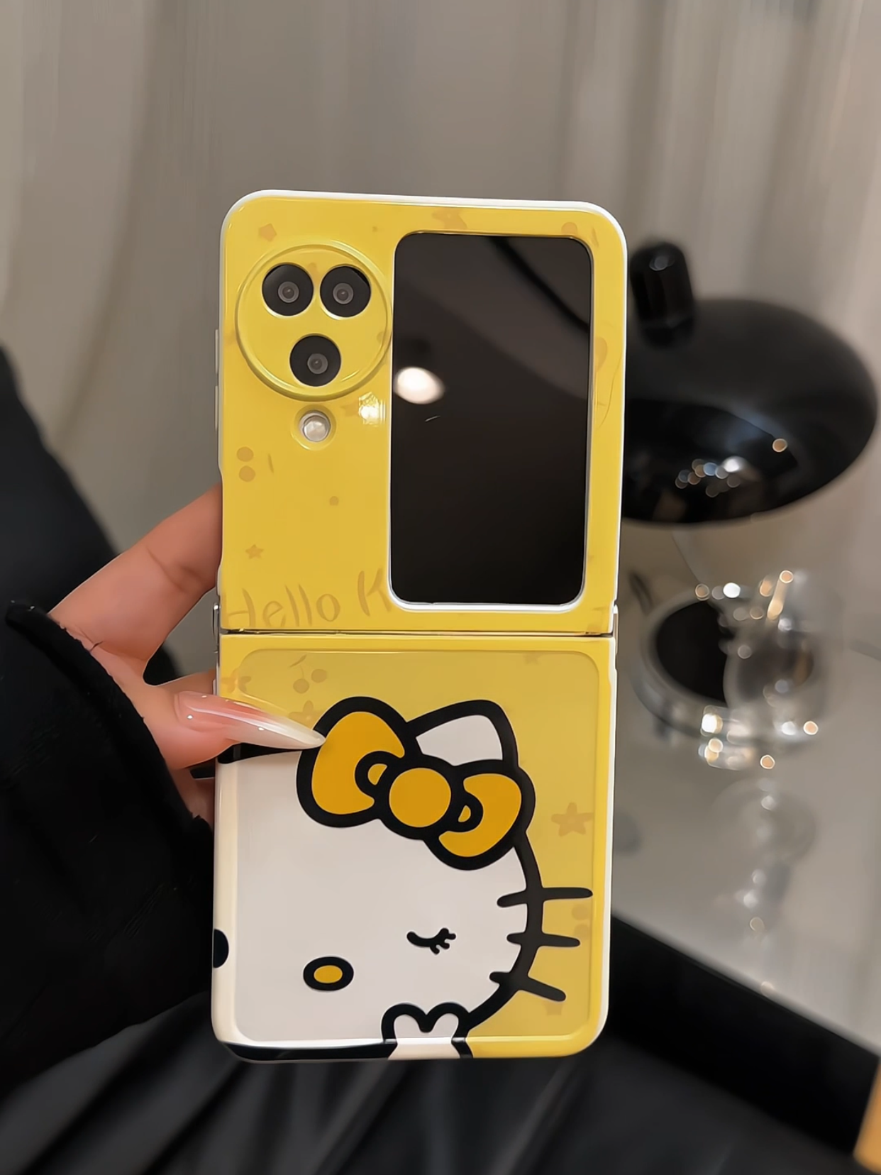 （OPPOFIND系列）奶黄色kt折叠奶油适用OPPOfindn2/3flip手机壳防摔