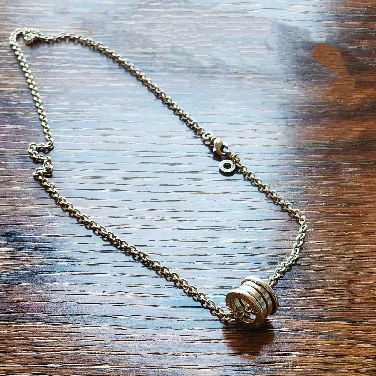 吊坠925银莫桑石 【银弹簧】项链   气质时尚百搭轻奢