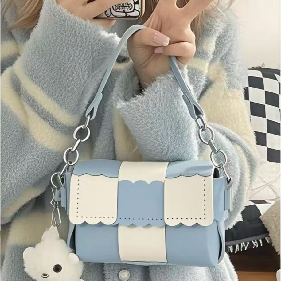 饼干包自制包包DIY编织材料包简单有教程易学时尚赠送女友材料包