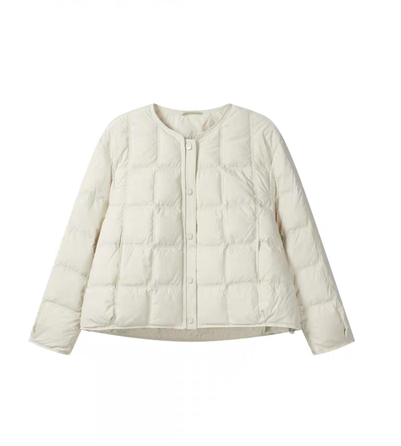 豆子优选-秋冬新款时尚泡芙轻薄羽绒服女短款 DZ98931