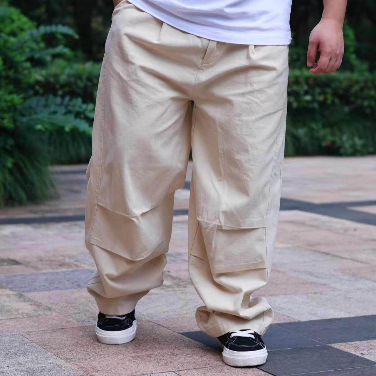 长裤潮休闲裤日系复古男美式运动百搭登山裤宽松直筒裤子工装裤