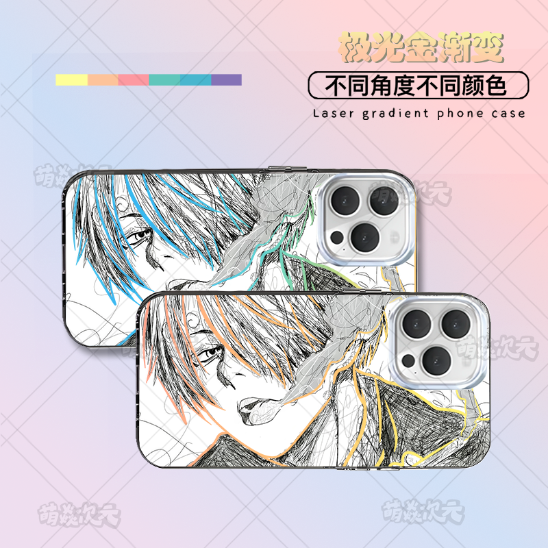 海贼王山治适用苹果华为VIVO小米红米OPPO一加二次元极光金手机壳