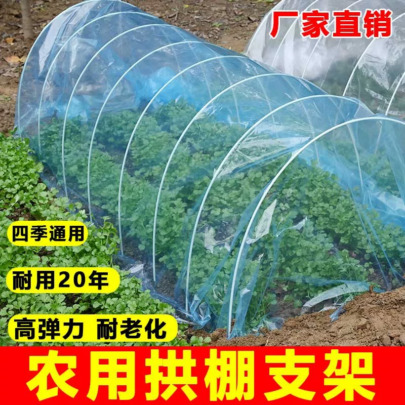 【拱棚支架】保温棚防虫网支架玻璃纤维杆蔬菜农业种植大棚拱棚支架