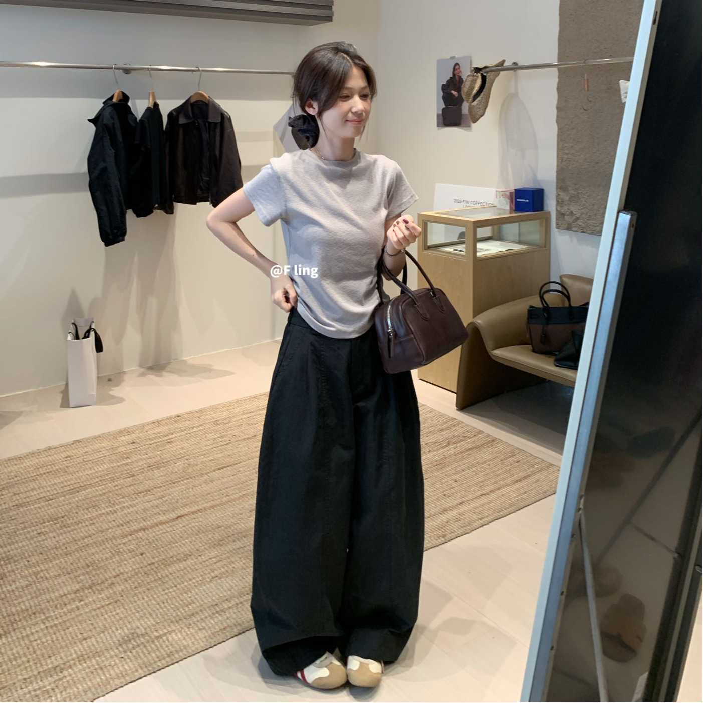 【芳龄F.LING】秋日欧尼 简约气球裤休闲裤显瘦百搭FL0867