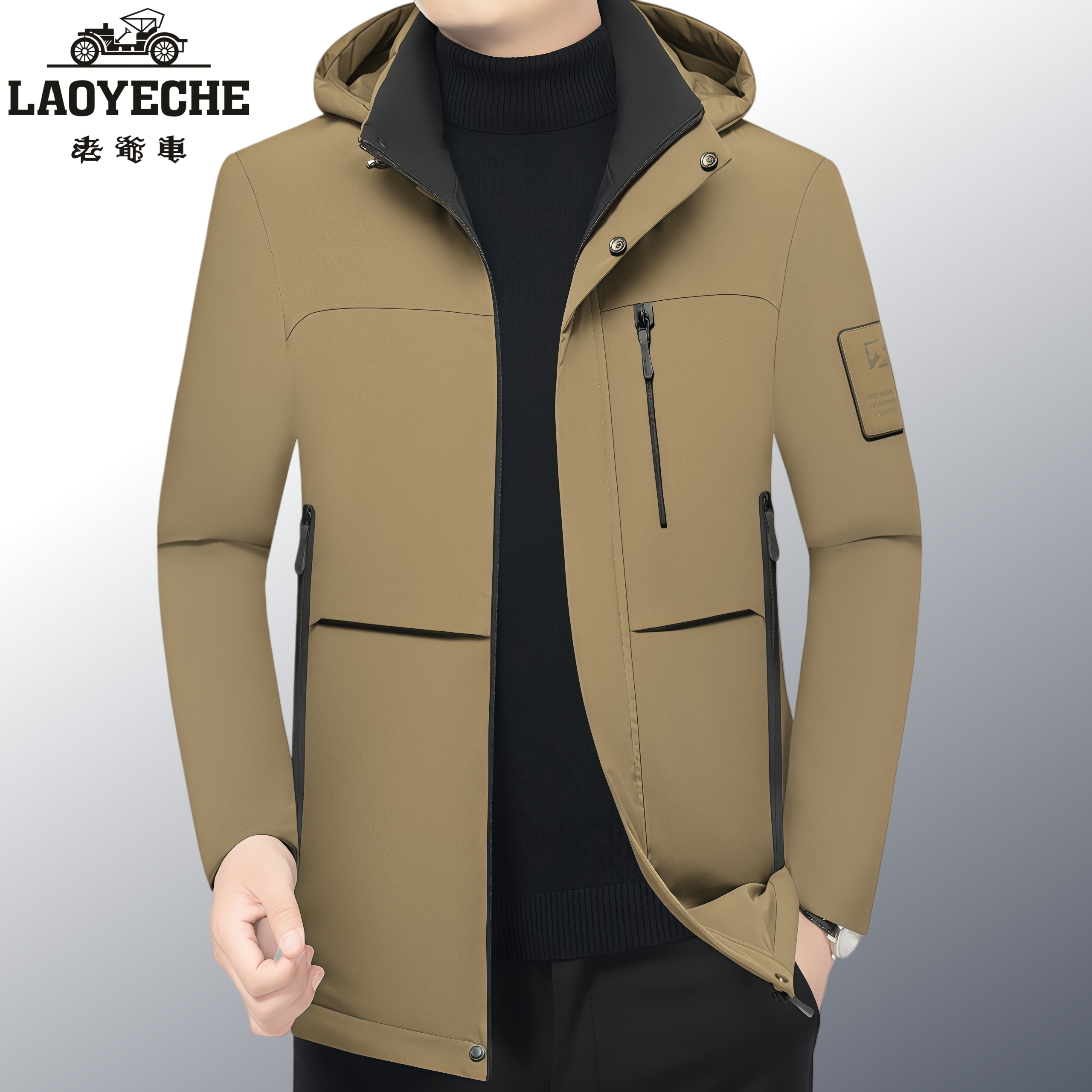 老爷车男装正品棉衣外套中年休闲冬季保暖棉服爸爸装8712-1新款