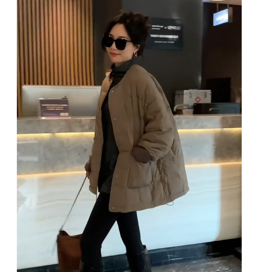 秋冬流行爆款穿搭休闲2025新款韩版气质高级感百搭中长款棉服外套