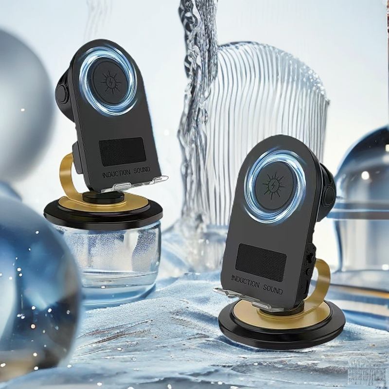 桌面黑科技磁吸多功能音响手机支架360度旋转手机声音放大器通用