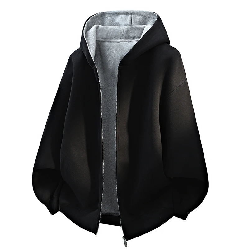 美式重磅连帽外套男生秋冬季青少年户外运动潮流潮牌宽松休闲卫衣