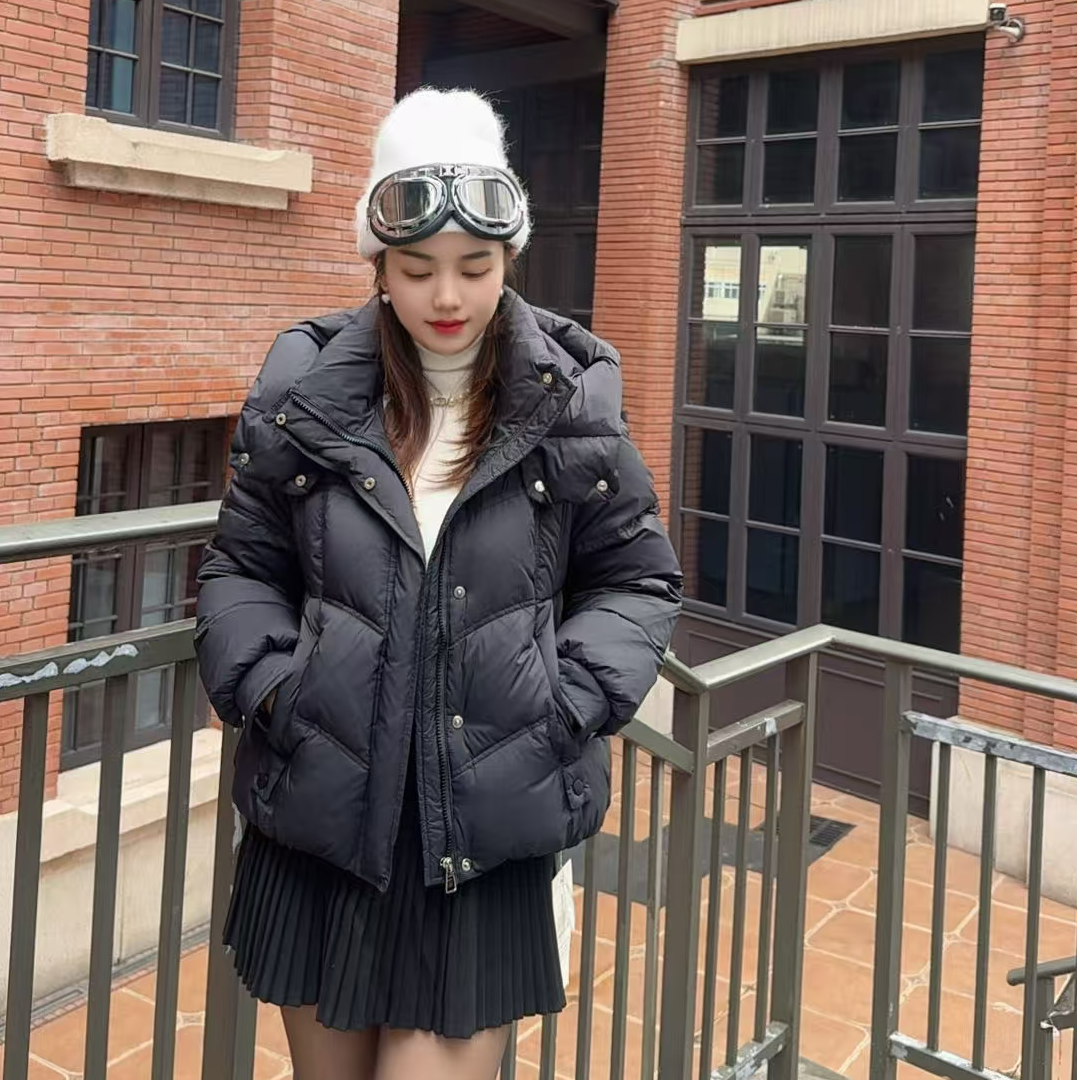 连帽羽绒服女秋冬女士百搭韩版宽松短款鸭绒服潮流259926