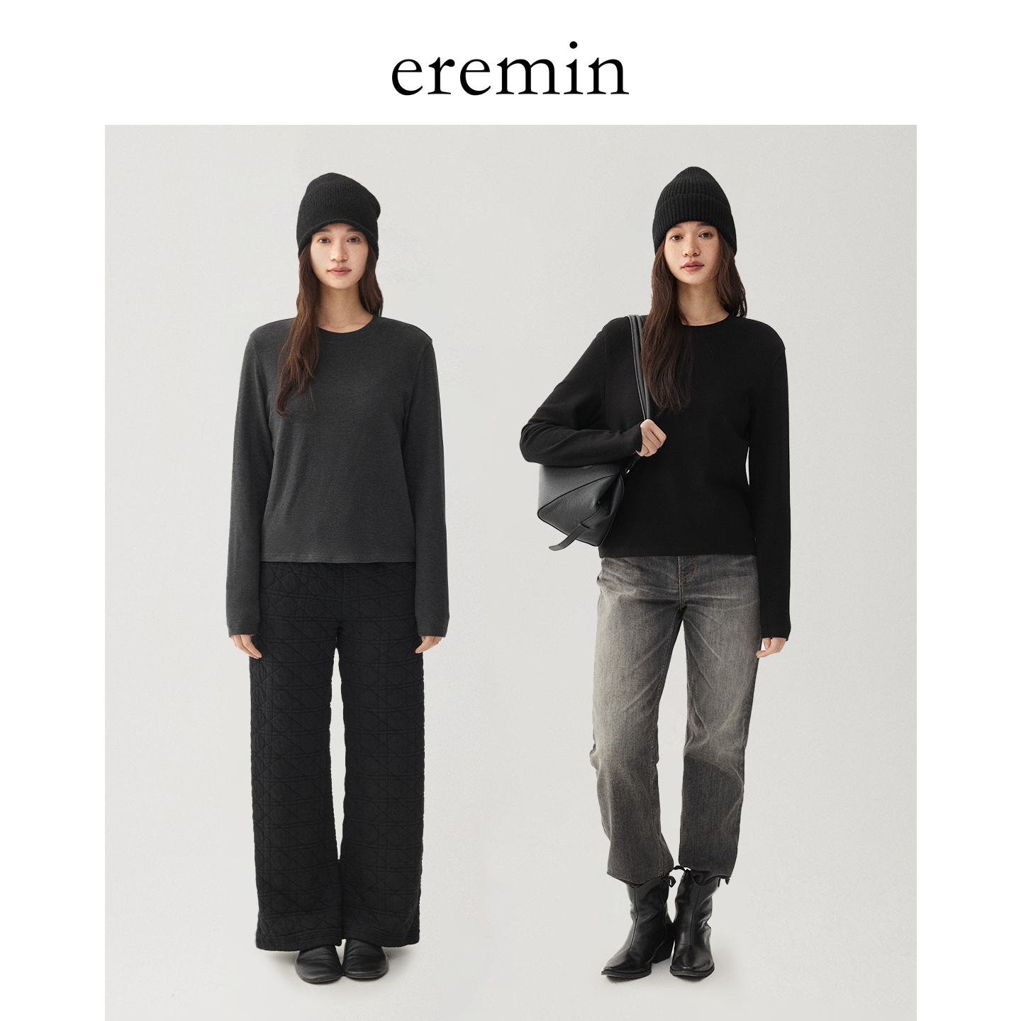 DE Mincollection糯米T/软糯亲肤双面德绒显瘦正肩打底衫55992