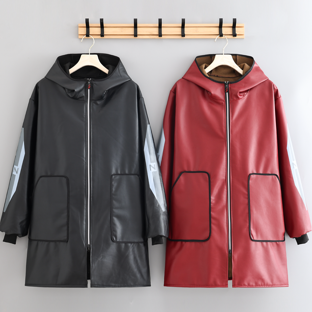 长袖成人加厚防水围裙加绒保暖抗风罩衣御寒锁温可外穿工作服上班