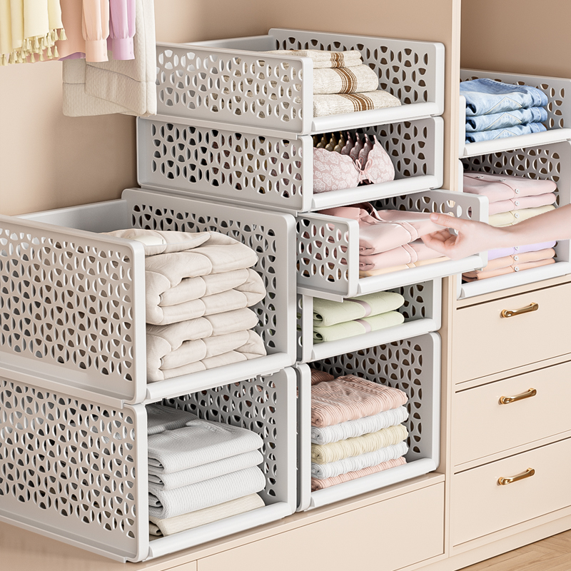 衣柜分层隔板收纳神器抽屉式衣物整理置物架卧室宿舍衣橱收纳箱子