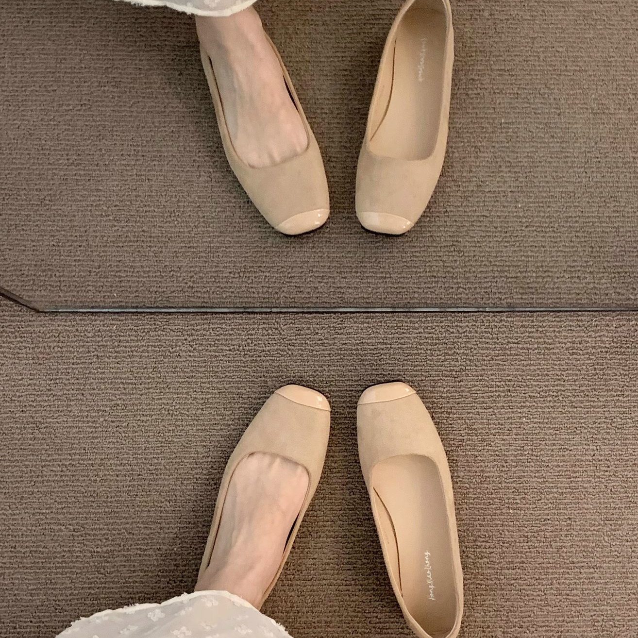 平底法式气质杏单鞋仙女鞋春秋2025新款夏季温柔小香风晚晚奶奶鞋